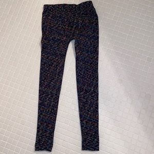 Black spacedye fleece lined leggings girls 8-10